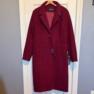 Chou Yatou Women's Burgundy Coat XL